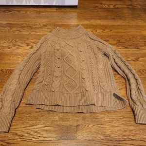 J.crew pom-pom camel sweater
